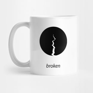 black&white broken design Mug